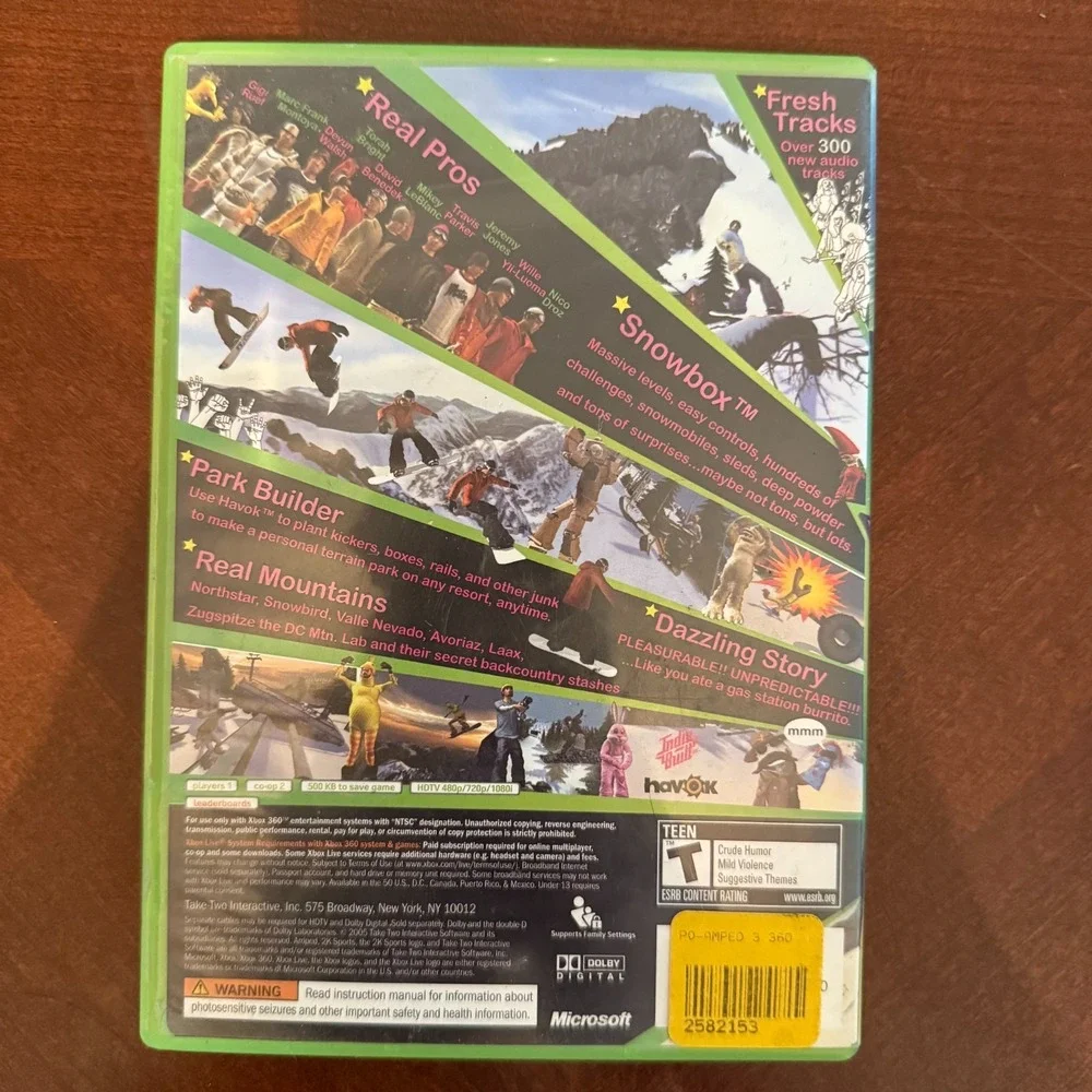 AMPED‎ 3 Microsoft Xbox 360, 2005 W/Manual Snowboarding Video Game